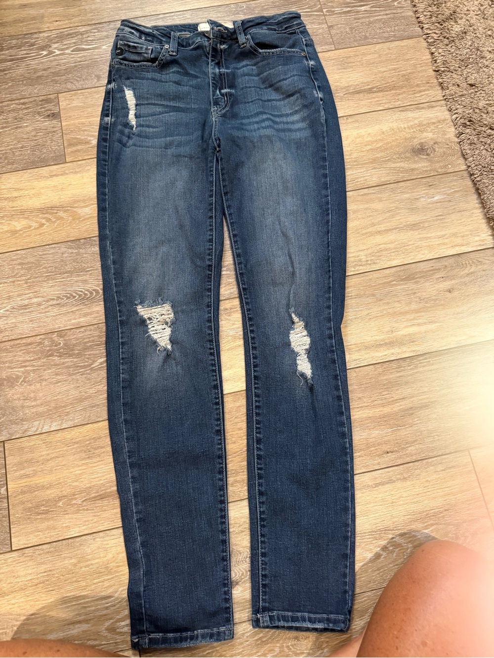 KanCan Dark Blue Distressed Skinny Jeans
